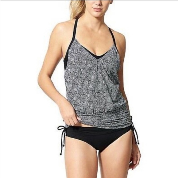 NWT, women's Athleta Laguna Side Scrunch Tankini Top - Picture 1 of 13